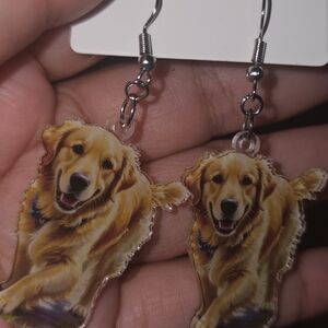 💰Golden Retriever Dog Earrings